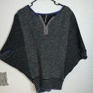 Free People Origami Sweater Lambswool Rabbit Hair Charcoal Size Medium